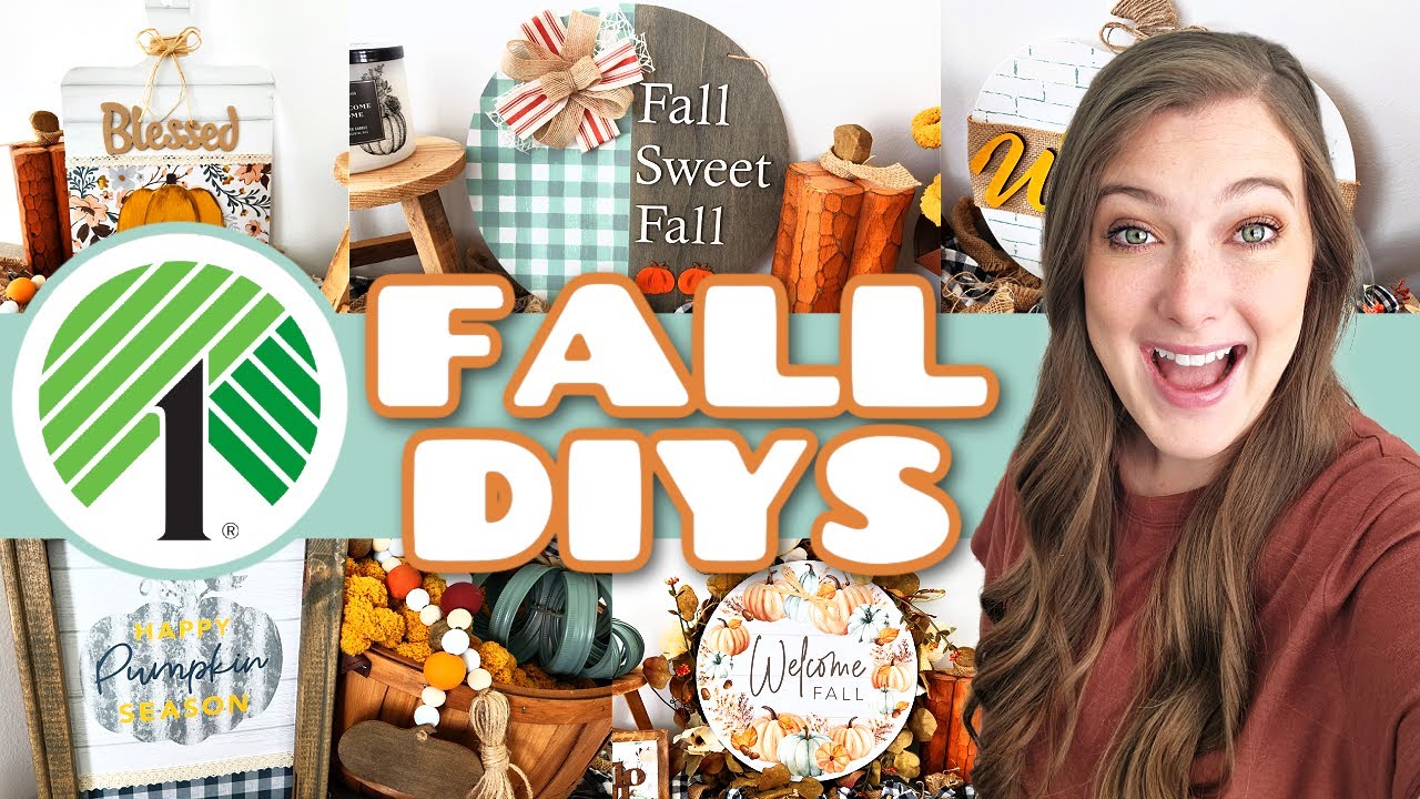 🍂You've GOTTA Try These NEW Dollar Tree Fall DIYS In 2022! Easy & High ...