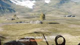 Battlefield 4: Longest Phantom Bow Headshot Kill Ever - 350m ~