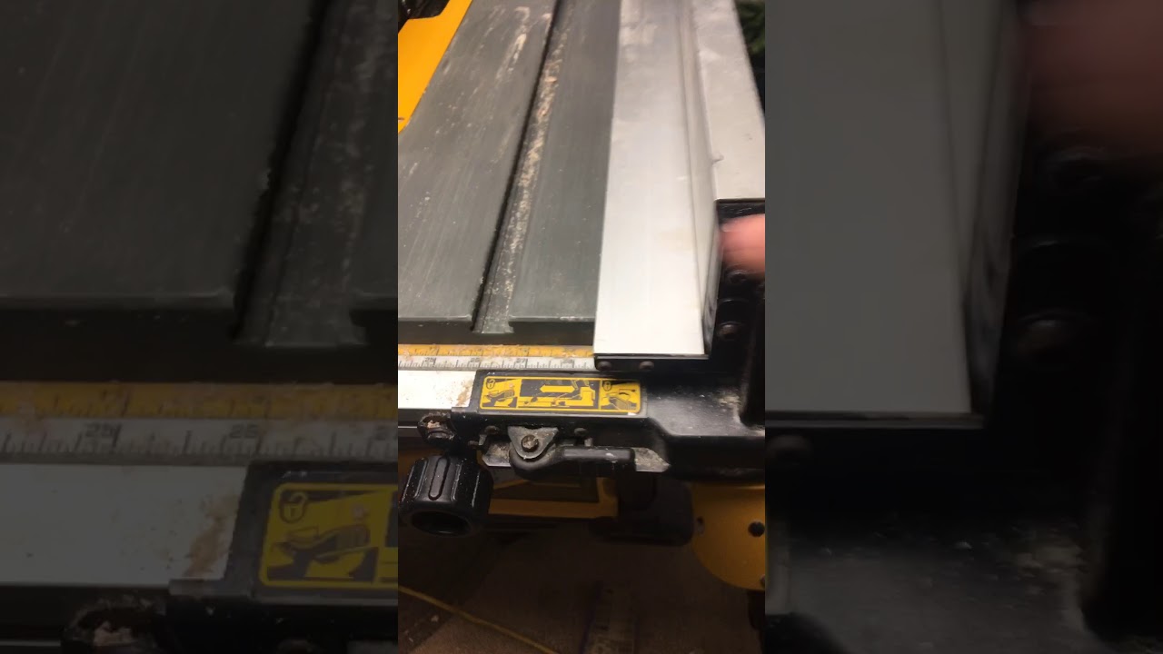 Help with Dewalt 7491 tablesaw fence YouTube