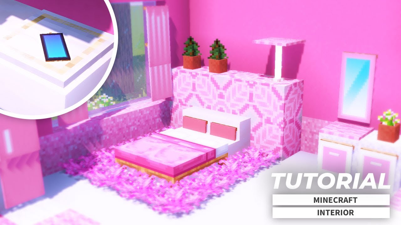 Minecraft Cute Room Tutorialㅣinterior Youtube