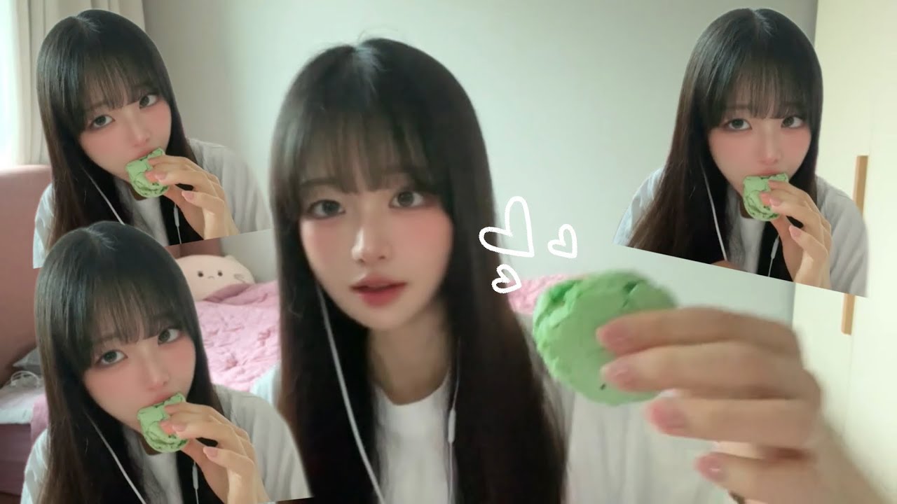 (Sub💫) Просто ем макаруны🧀 | Реальные звуки десерта мукбанг ASMR✨