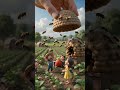 The Giant Hand Saved the Tiny Farm From a Bee Swarm 🐝🌱