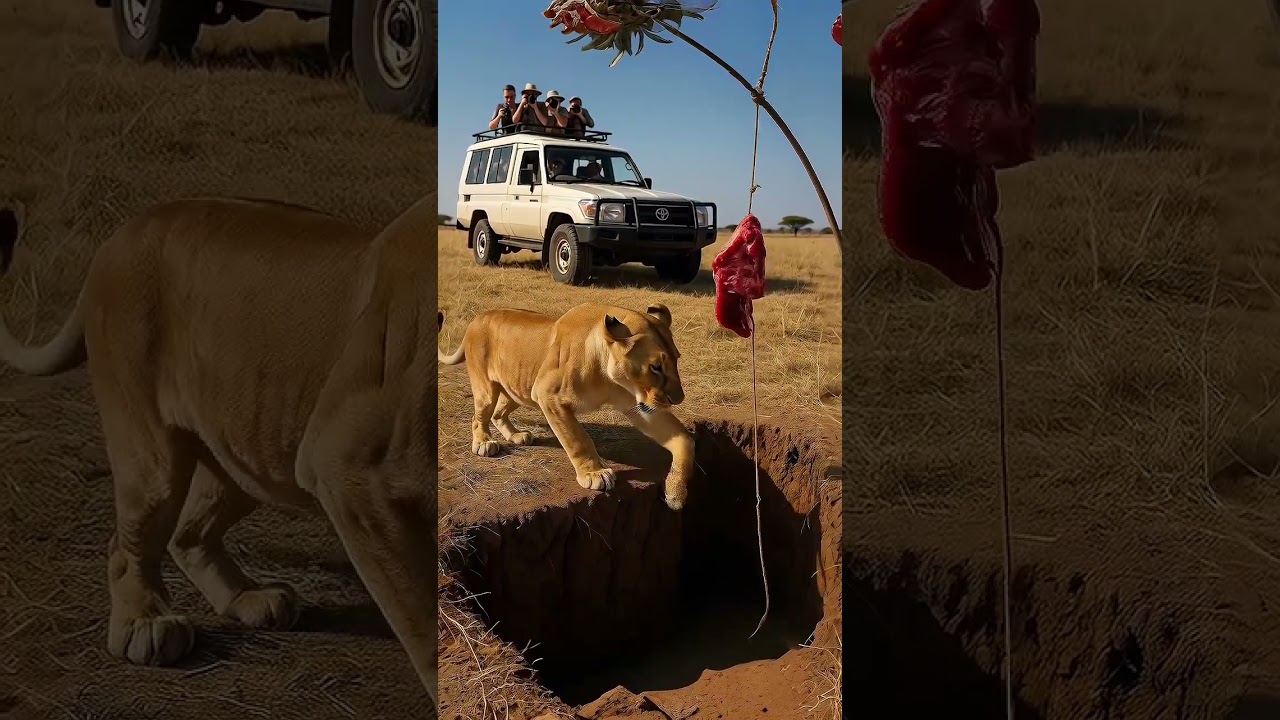 Can This Lion Outsmart the Trap?
