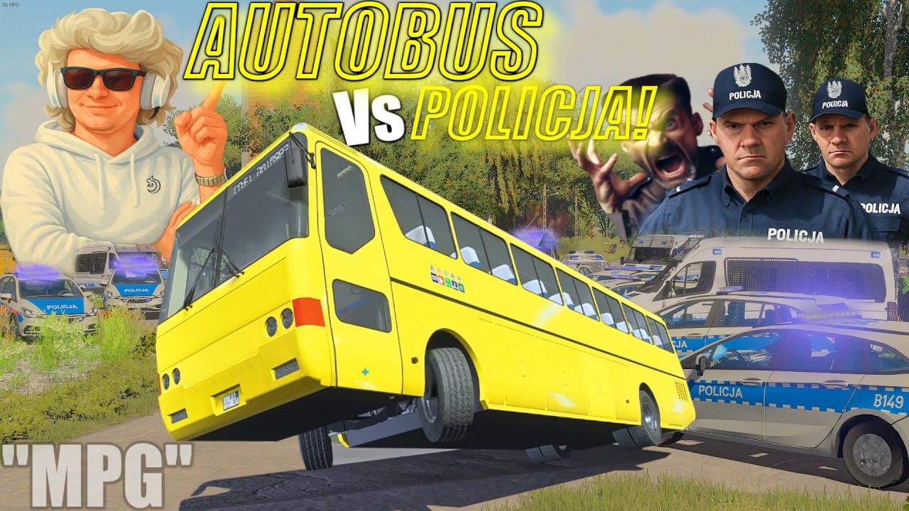 🔥 **AUTOBUS vs POLICJA!**😱 ZPYCHAŁAM RADIOWOZY z DROGI jak KRĘGLE!🎳🚓 