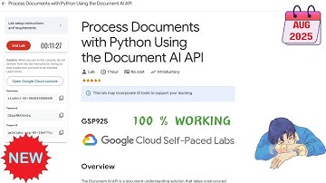 Process Documents with Python Using the Document AI API || 2025 || #GSP925 #qwiklabsarcade2025