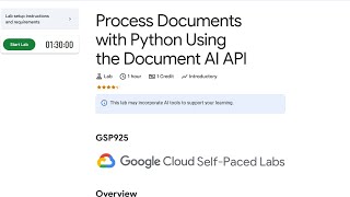 Process Documents with Python Using the Document AI API || 2025 || #GSP925 #qwiklabsarcade2025
