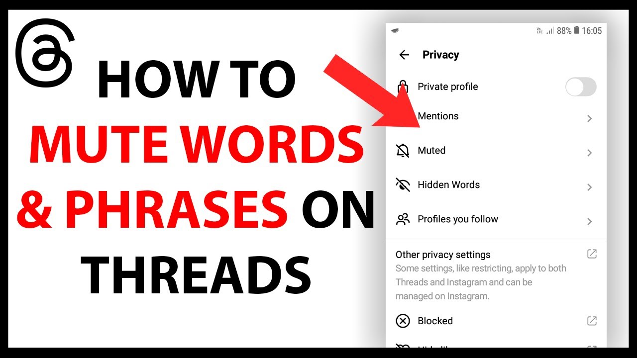 How to Mute Words and Phrases on Threads YouTube