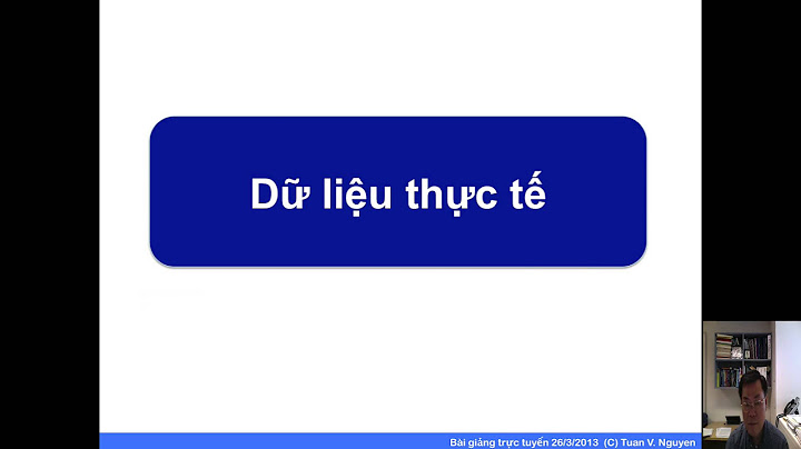 Nguyễn văn tuấn non-parametric methods in biology statistics là gì năm 2024