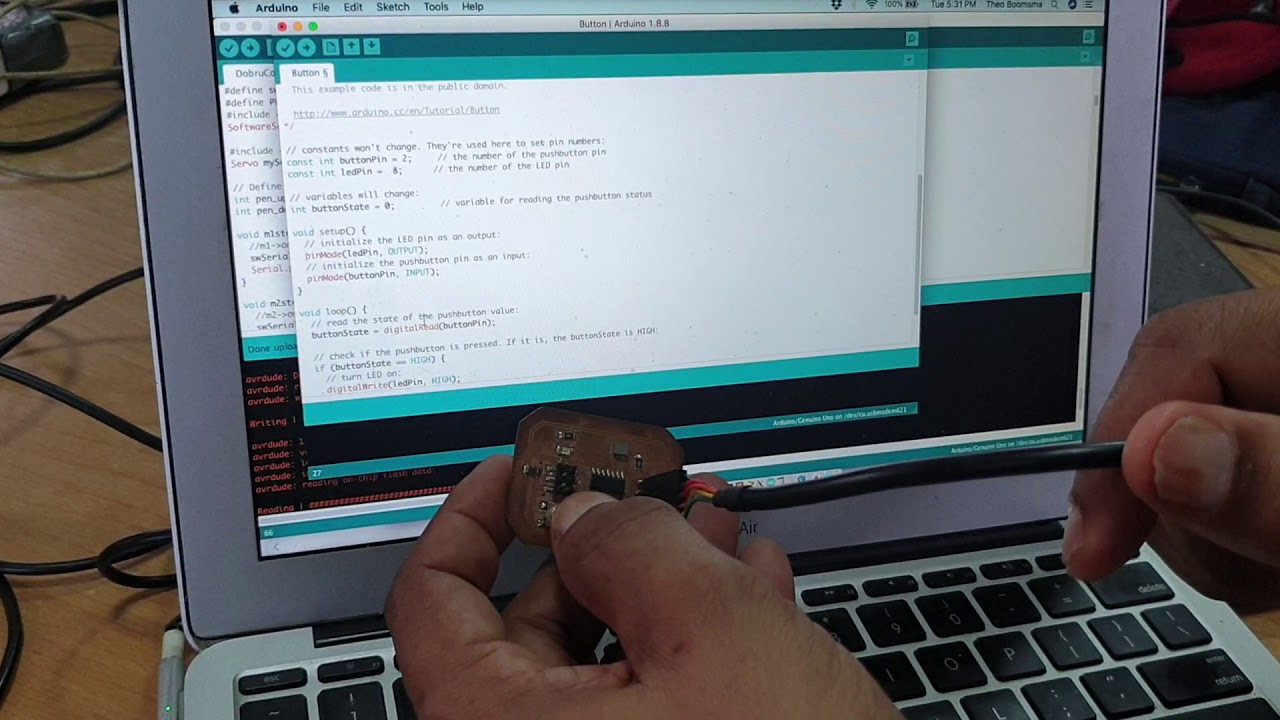 Theo Boosma Fabacademy 2019 Week 9 Blink
