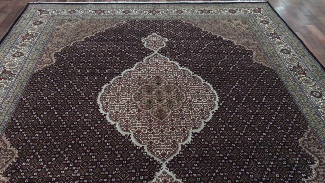 Very Fine Mahi Tabriz Oriental Rug With Silk 8'X10' - W-1557