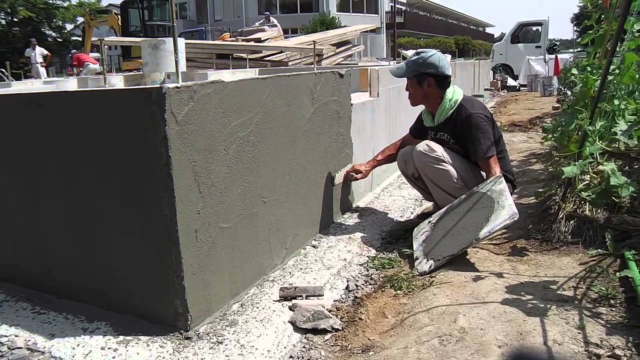 左官工事 1回目基礎仕上 Youtube