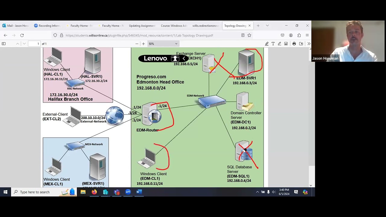 WAS I Lab 1 Part 2 3 LANs Server + Router - YouTube