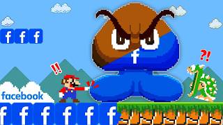 What If Everything Mario Touches Turn Into Facebook! ADN MARIO GAME