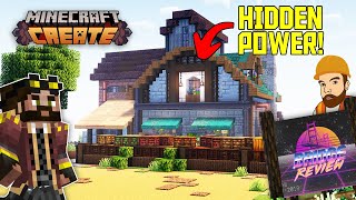 I built a POWER STATION FARMHOUSE in Minecraft Create Mod!