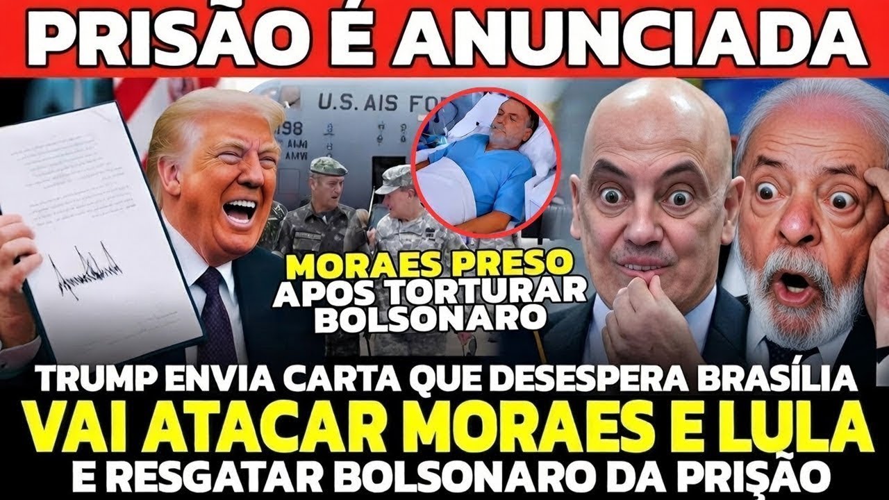 URGENTE! LULA QUASE DESMAIA COM CARTA DE TRUMP ANUNCIANDO RESGATE DE BOLSONARO E PRISÃO DE MORAES