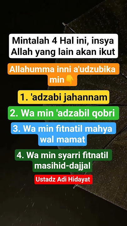 MINTALAH 4 HAL INI KETIKA BERDOA ‼️ #ustadzadihidayat #uah #doa #islamvideo #shortvideo