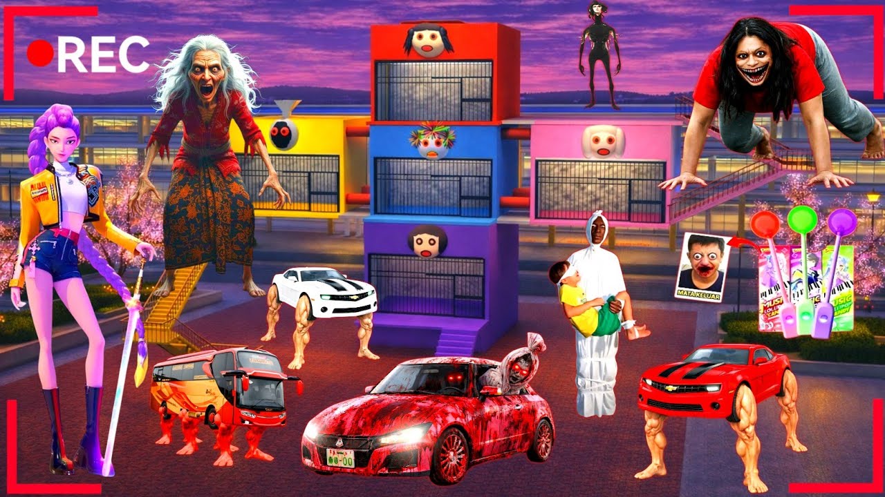 Yuta Mio Panik CCTV Rekam Pasukan Hantu Dan Anomali Mobil Berkaki Menyerang Penjara Warna Warni 😱 😱