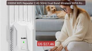 3000M WiFi Repeater 2.4G 5GHz Dual Band Wireless WiFi6 Router ... — Best Buy 2026 | Great Quality!