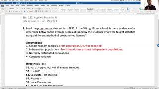 Stat 252 - Lab 3, Jan. 29