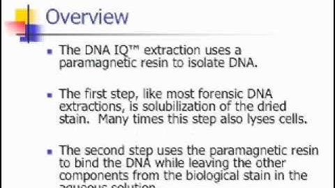 DNA Analyst Training : DNA IQ Extraction