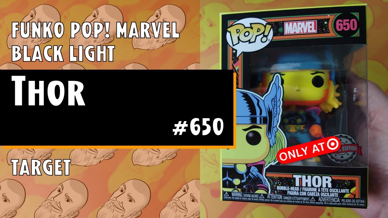 Funko Pop Marvel Black Light Thor 650 Exclusive Target // Just