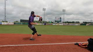 Drop Step Hinge Throw Variation in Catch Play