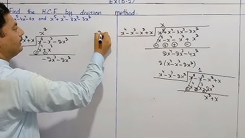HCF of polynomials by using long division method | Hcf of polynomials | Hcf by division method | Hcf
