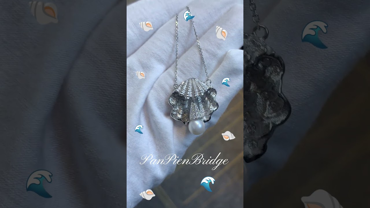 💙Natural pearl Shining Shell Necklace🐚