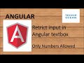 Angular 15 textbox validation for Numbers