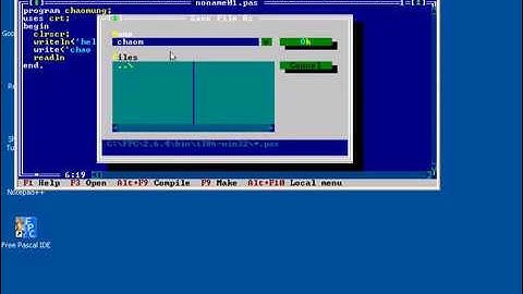 Phongit viết chương trình "chào mừng" trên Free Pascal