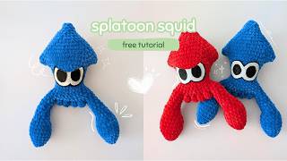 crochet splatoon squid free tutorial