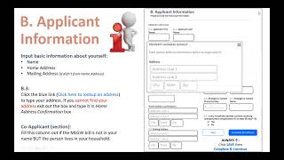 B. Applicant Information