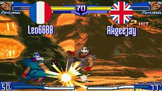FT3 @sfa3: Leo6688 (FR) vs Akgeejay (GB) [Street Fighter Alpha 3 Fightcade] Apr 25