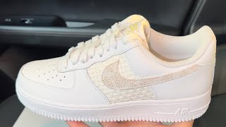 Nike Air Force 1 Flower Embroidery Swoosh Womens Shoes