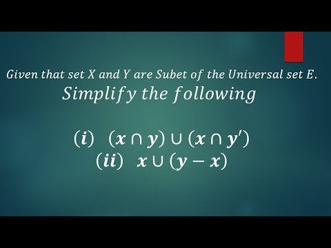 SIMPLIFYING SETS USING
