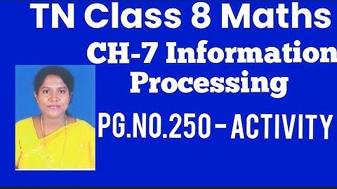 TN- Samacheer Kalvi-8th STD Maths-Chapter 7- Information Processing Pg.no. 250 - Activity