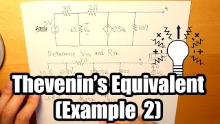 Thevenin's Equivalent Example (Two Independent Sources w/ a Dependent Source)