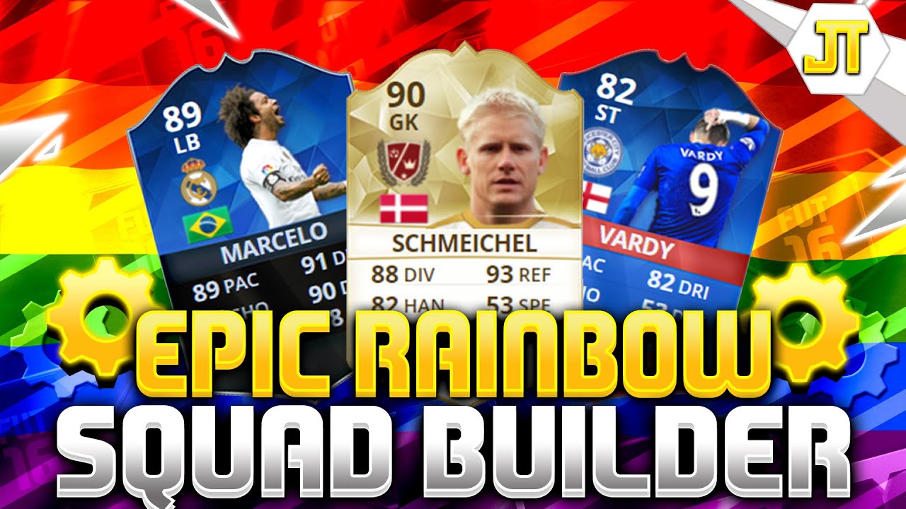 EPIC RAINBOW SQUAD BUILDER - Fifa 16 Ultimate Team Squad Builder!