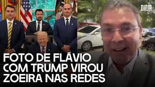 💥Flávio, Eduardo e Figueiredo aparecem em foto com Trump e Lindberg ironiza: os três patetas💥