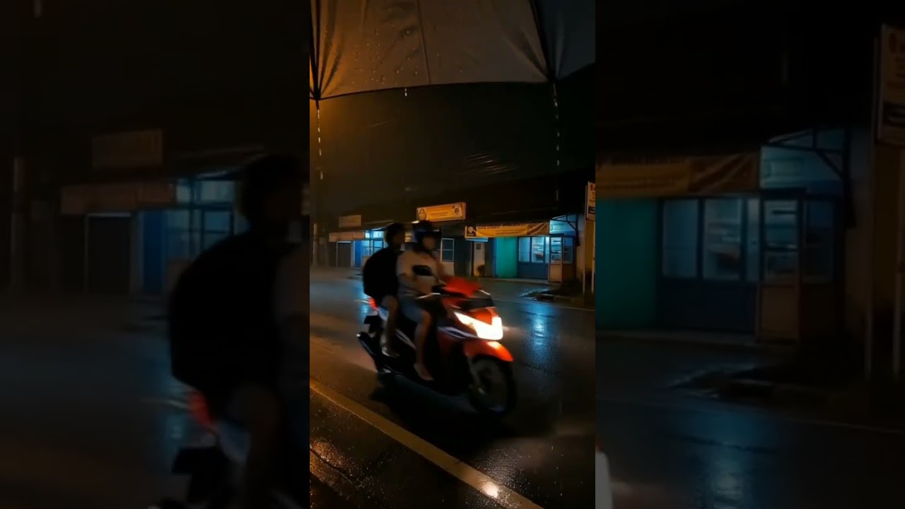 Just walking under the rain 