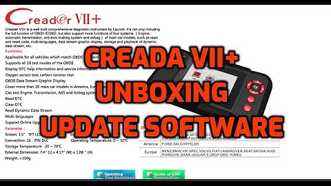 CREADA VII+ Unboxing and Update Software