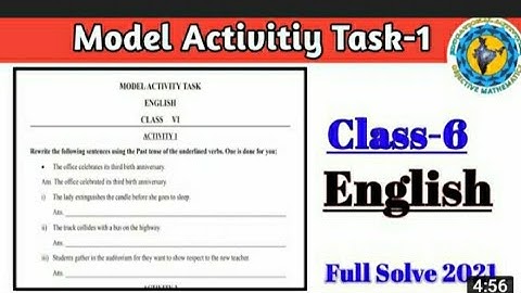 Model Activity Tax Class six 6 English Part 3 2022|#WBCS |2022