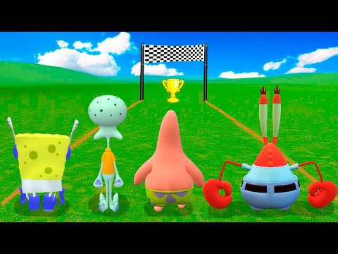 QUIEN ES EL MAS RAPIDO DEL UNIVERSO DE BOB ESPONJA Garry S Mod 