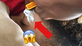 Shaving Eyebrow Off Prank On Boyfriend