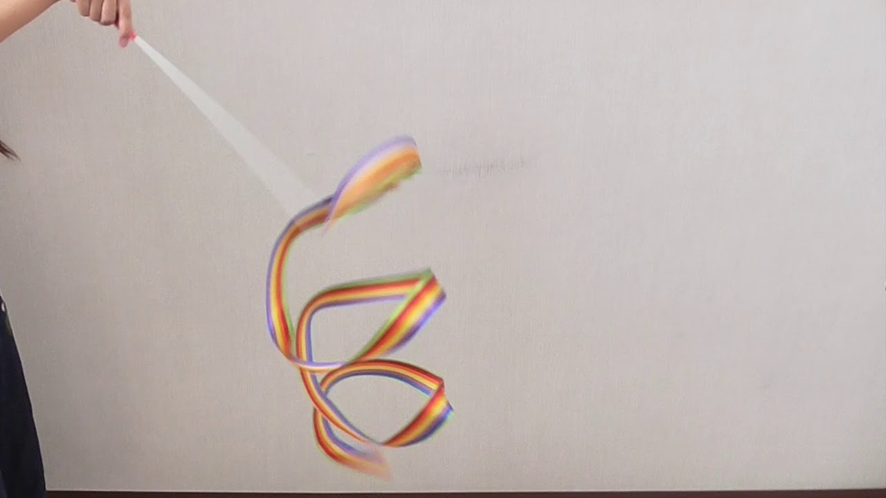 レインボー ロング新体操リボンスティック サン宝石 Youtube