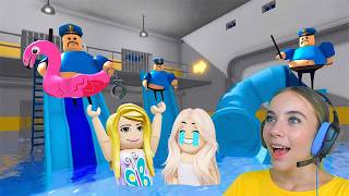 ПОБЕГ ИЗ АКВАПАРКА БАРРИ С АЛЁНОЙ в ROBLOX!