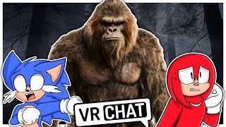 Movie Sonic and Movie Knuckles Meet Bigfoot In VRCHAT!!