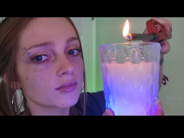 ASMR Playing w this cool 🍑 candle 🕯️