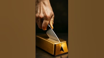 Cutting a Gold Bar ASMR 🪙 | Unreal Melitera AI Video