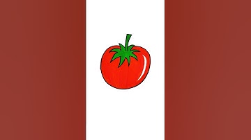 Easy vegetable drawing for kids #tomato #easydrawing #tutorial #diy #kindergarten #preschool #art